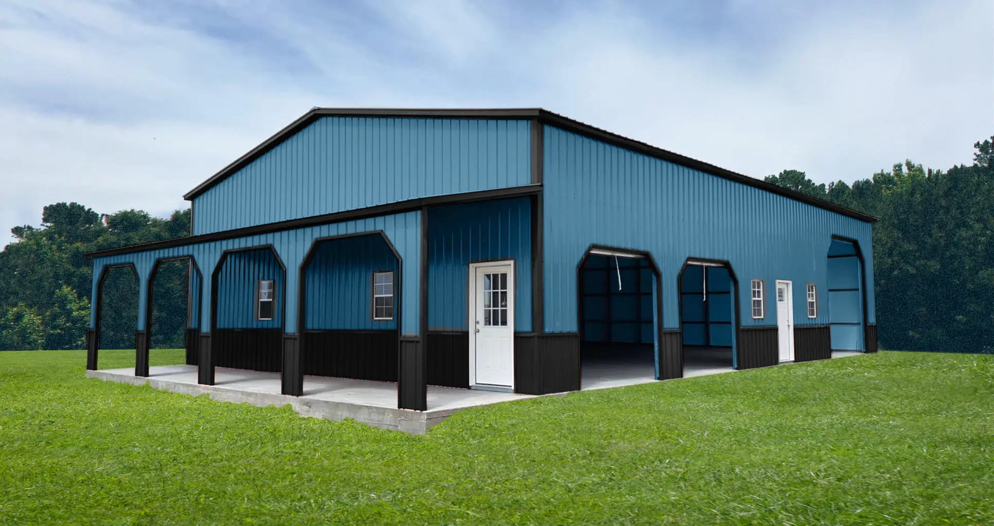 Fully Enclosed Garage 40′ Wide x 60′ Long x 16′ Tall