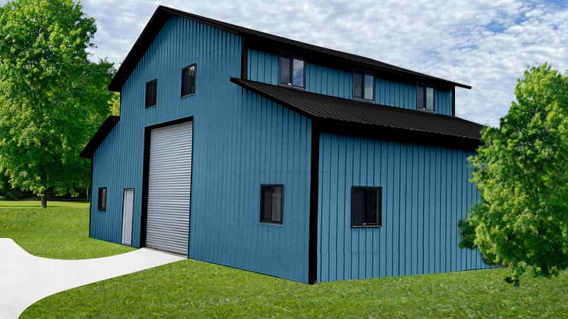 Fully Enclosed Barn 30’x30’x20′