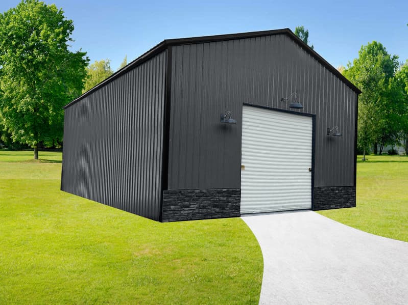 Fully Enclosed Garage 24’x40’x12′