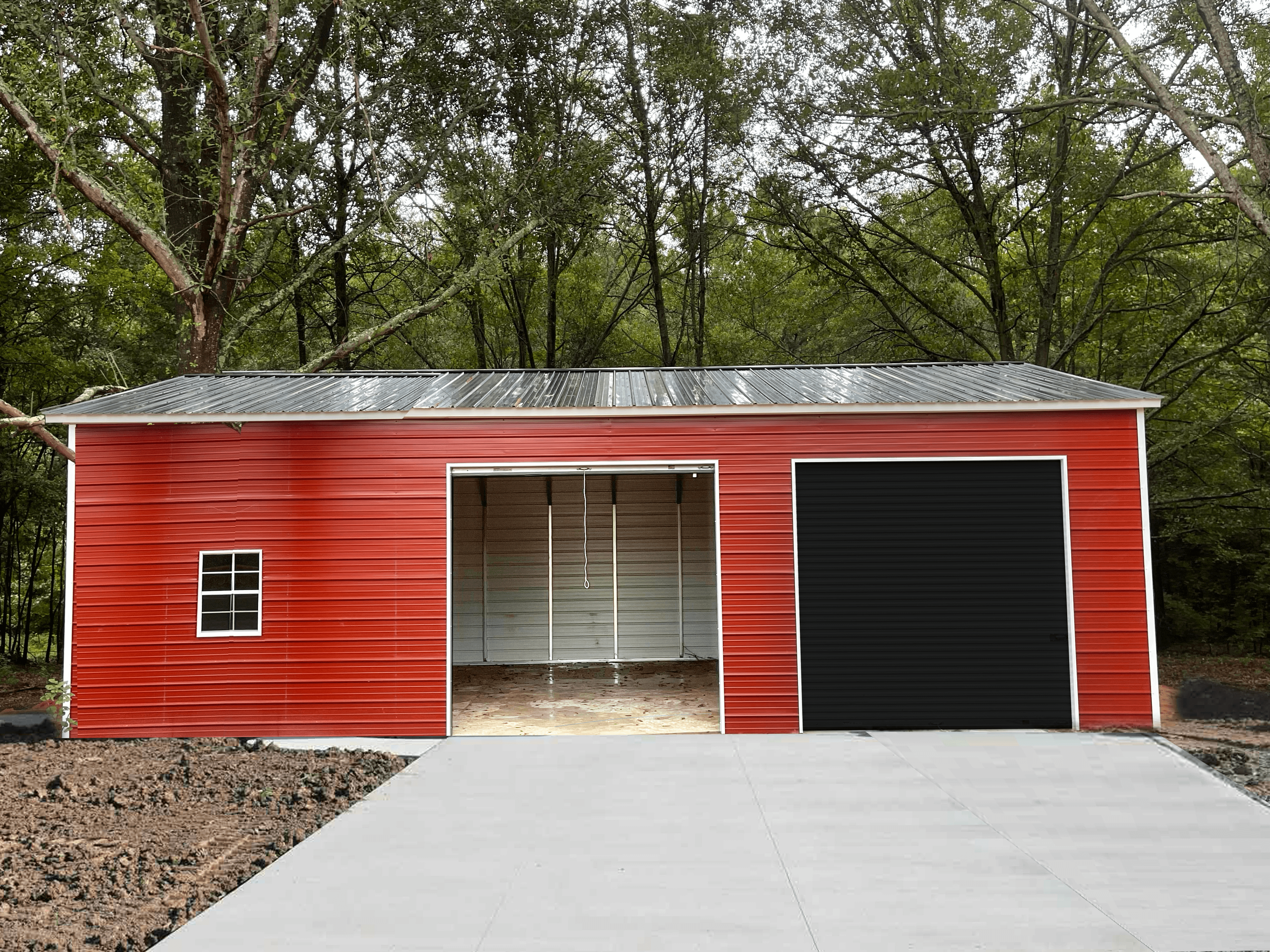 Fully Enclosed Garage 24’X35’X12′