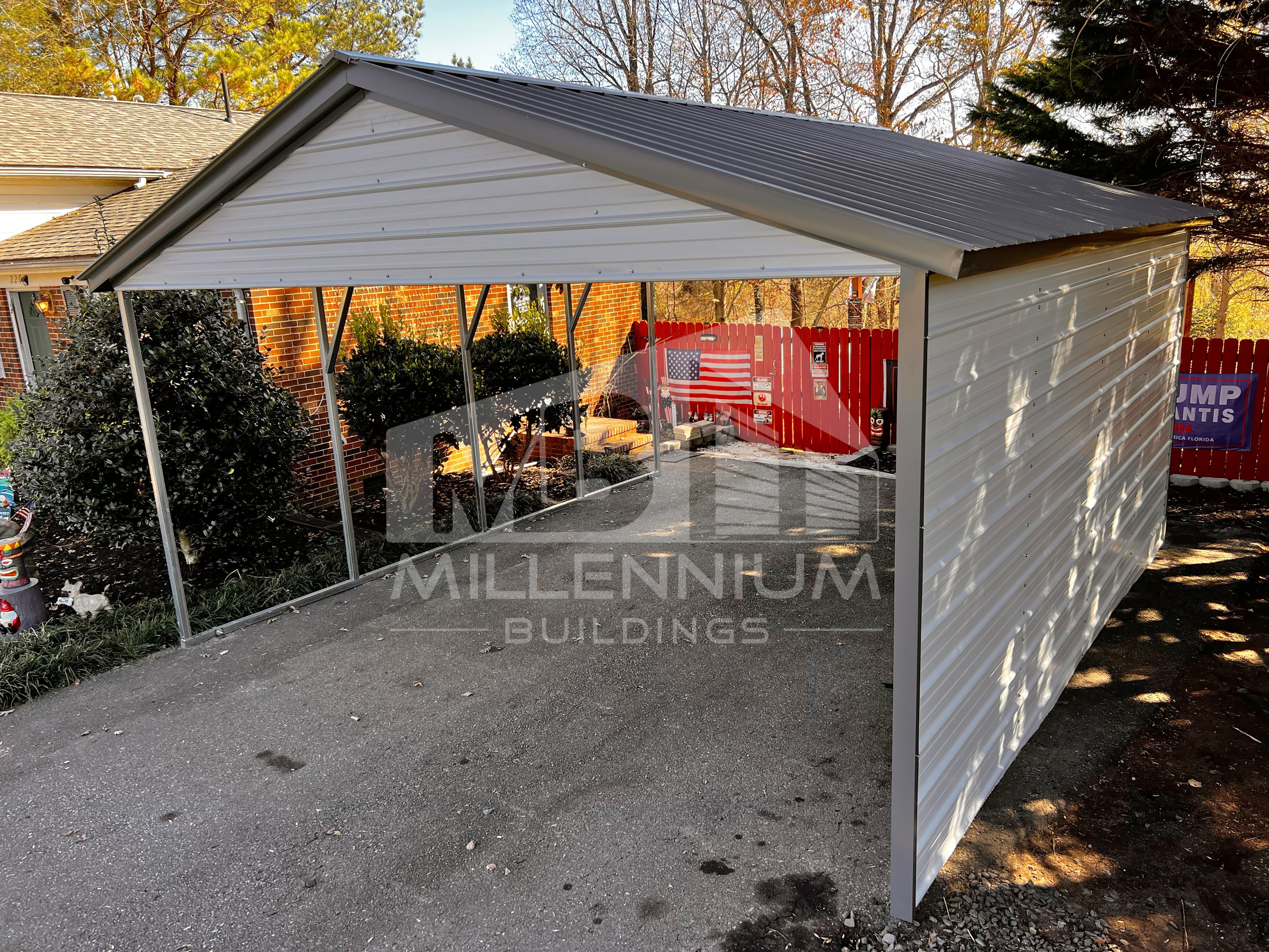 Fully Enclosed Carport 18’X20’X9′