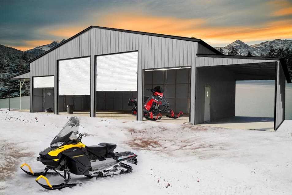 Fully Enclosed Barn 60’x40’x14′