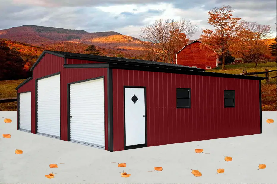 Fully Enclosed Barn 12’x30’x12′