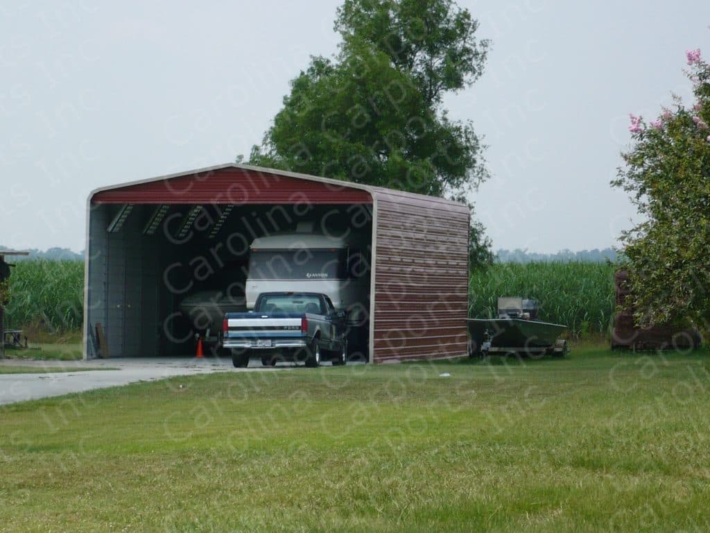 Regular RV Cover with Custom Panels on the Side