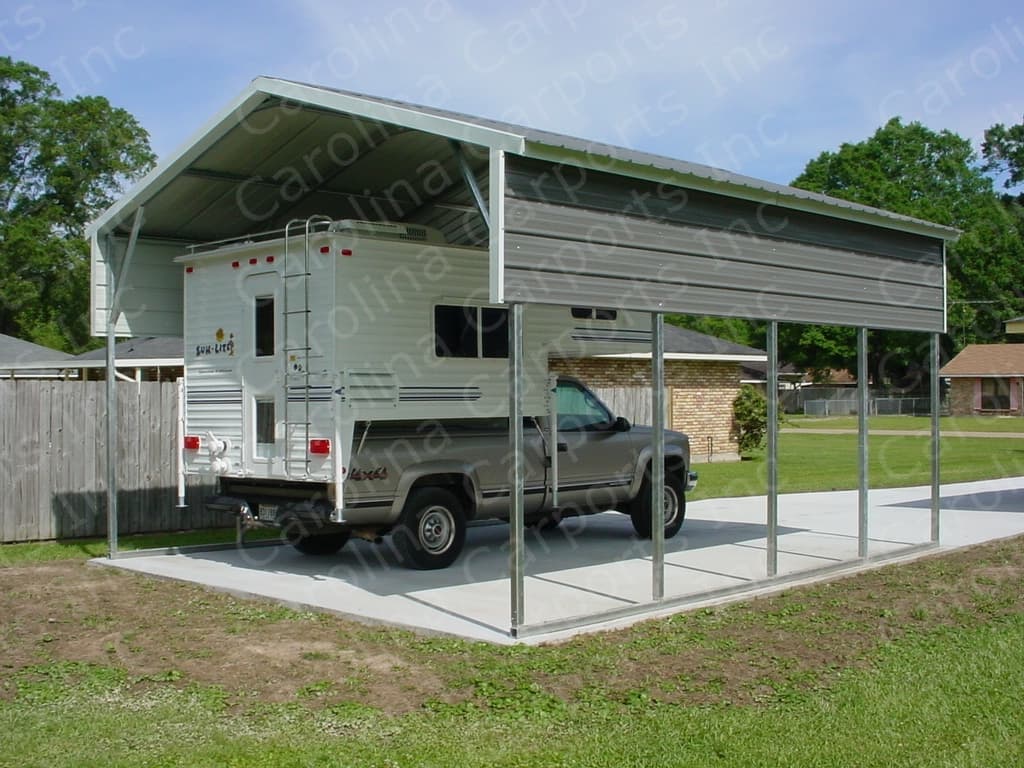 RV Carport Vertical Style One Panel Each Side