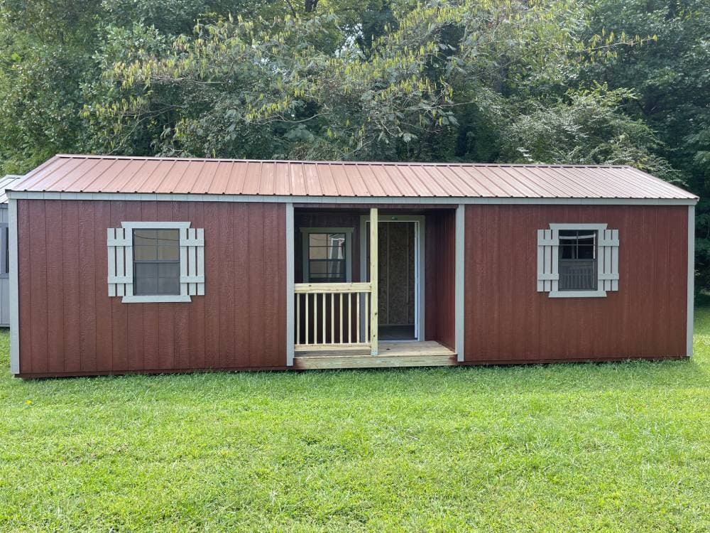 Redwood A-center porch cabin