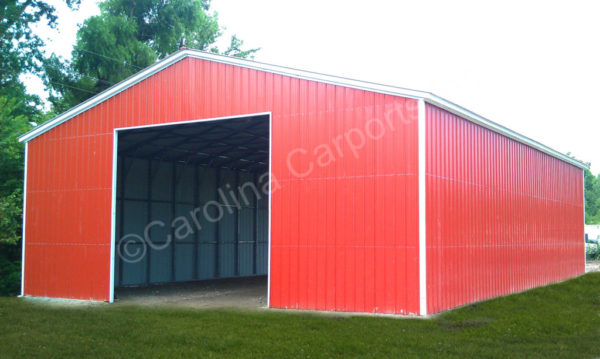 Fully Enclosed Triple Wide Garage with Frameout