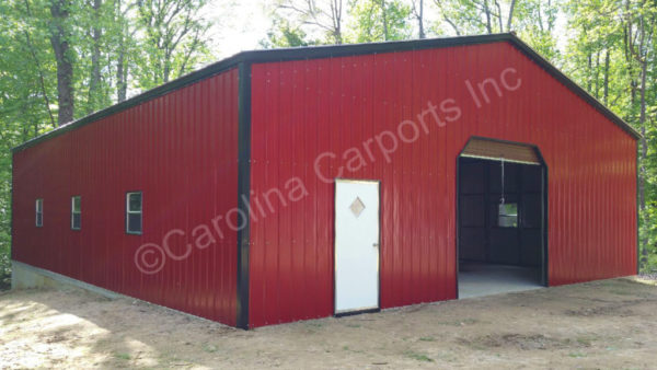 All Vertical Fully Enclosed with 9'x8' Brown Garage Door