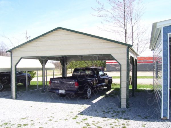 Boxed Eave Carport Pavilion Style with Two Side Entry's