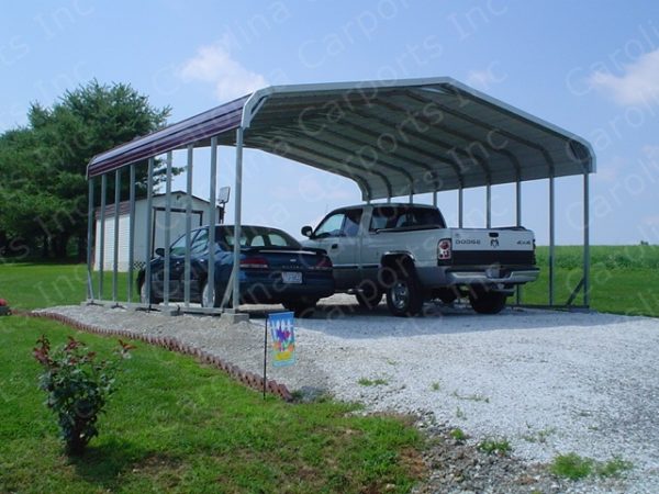 Regular Style Double Carport for Two Vehicles
